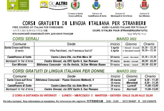 Corsi di lingua italiana per stranieri on line