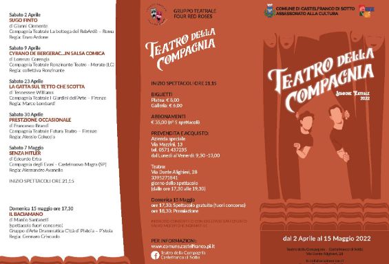 Torna Vetrina Teatro a Castelfranco XXVI Edizione della rassegna/concorso